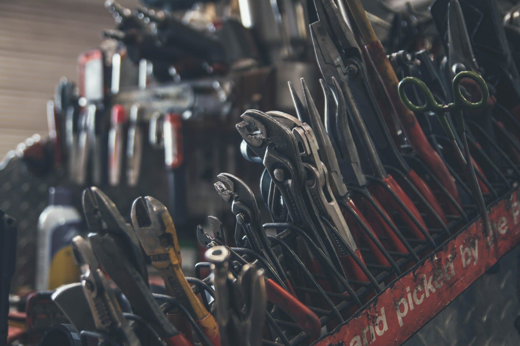 Power tools and equipment ready for work